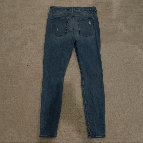7 for all mankind the high waist ankle skinny light wash denim jeans - size 29 - Picture 4 of 5